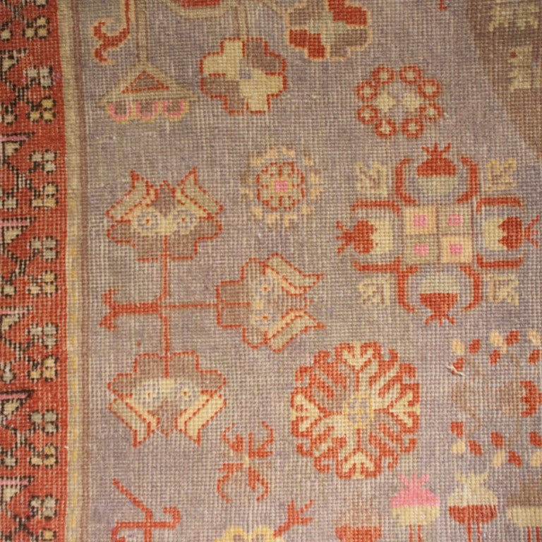 Wool Early 20th Century Central Asian Khotan Carpet For Sale
