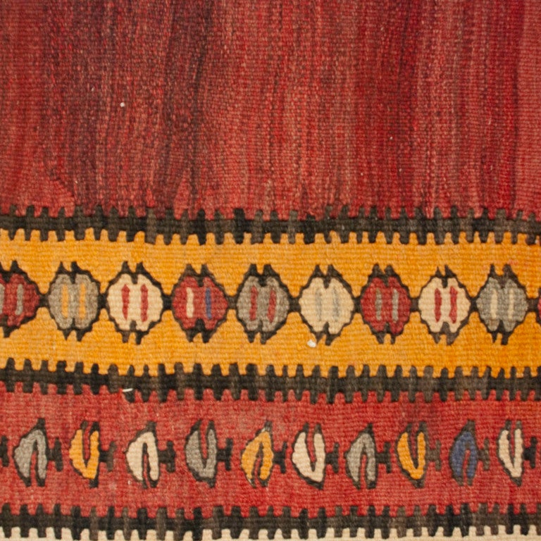 Persian Early 20th Century Zarand Kilim Carpet Runner For Sale