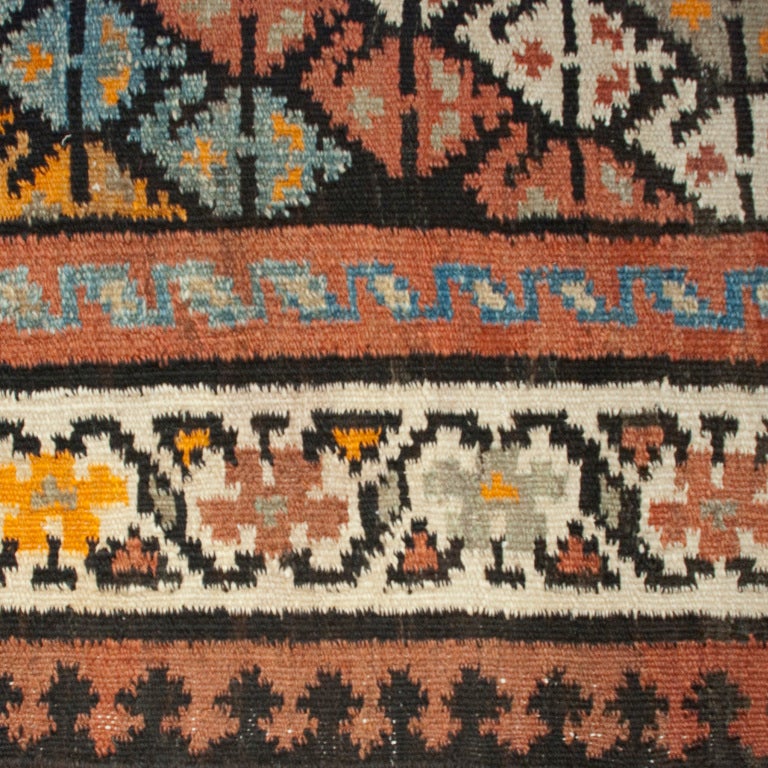 Early 20th Century Ghazvin Kilim Carpet Runner, 4' x 16'10" at 1stdibs