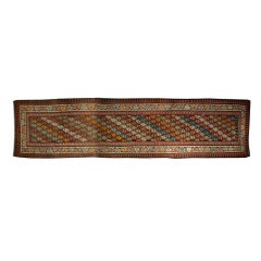 Early 20th Century Ghazvin Kilim Carpet Runner, 4' x 16'10"