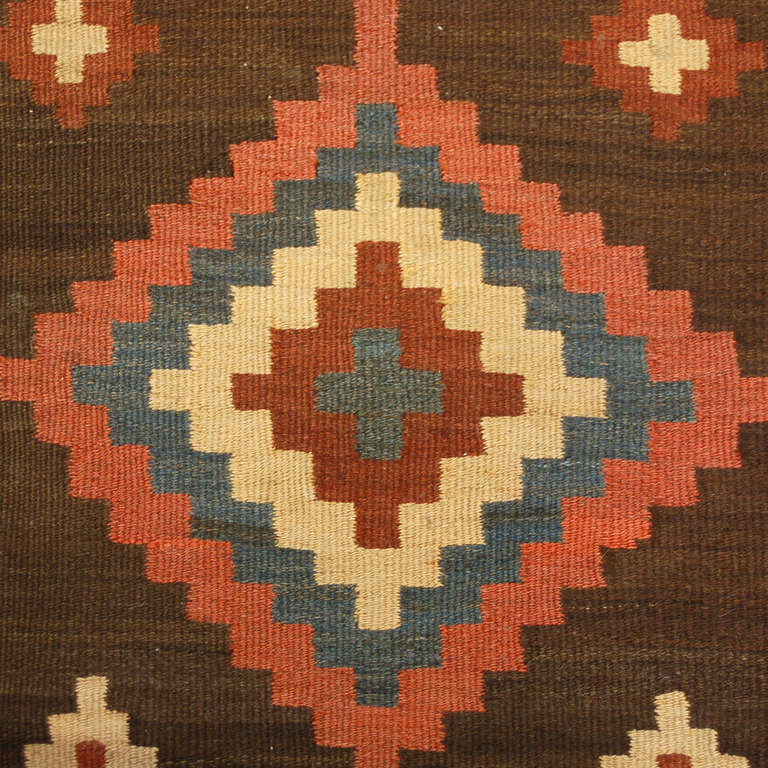 Early 20th Century Shahsevan Kilim Runner In Excellent Condition For Sale In Chicago, IL