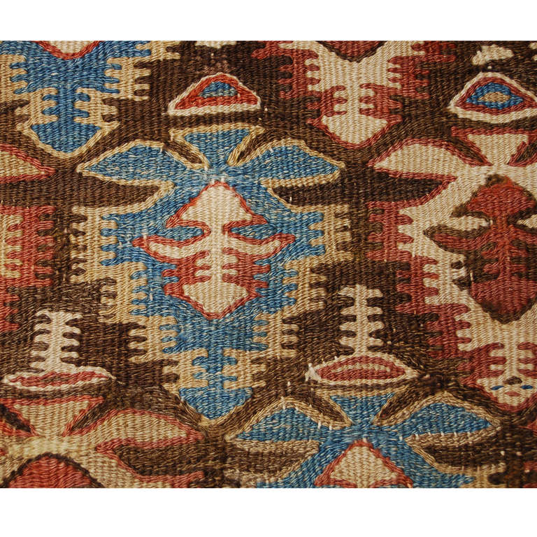 Early 20th Century Persian Qazvin Kilim Runner In Excellent Condition For Sale In Chicago, IL
