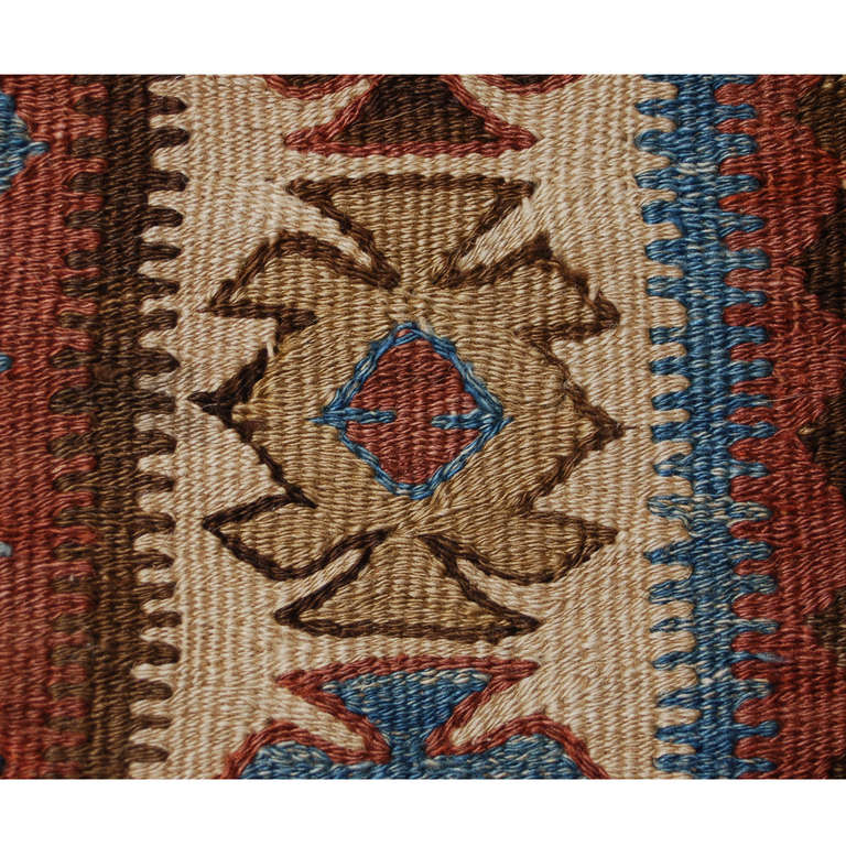 Mid-20th Century Early 20th Century Persian Qazvin Kilim Runner For Sale