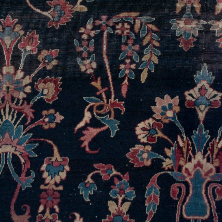 Wool 19th Century Yadz Carpet For Sale