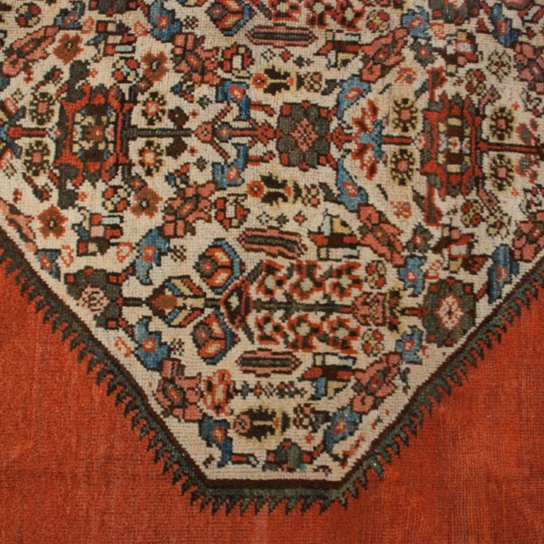 Vegetable Dyed Early 20th Century Herati Carpet For Sale