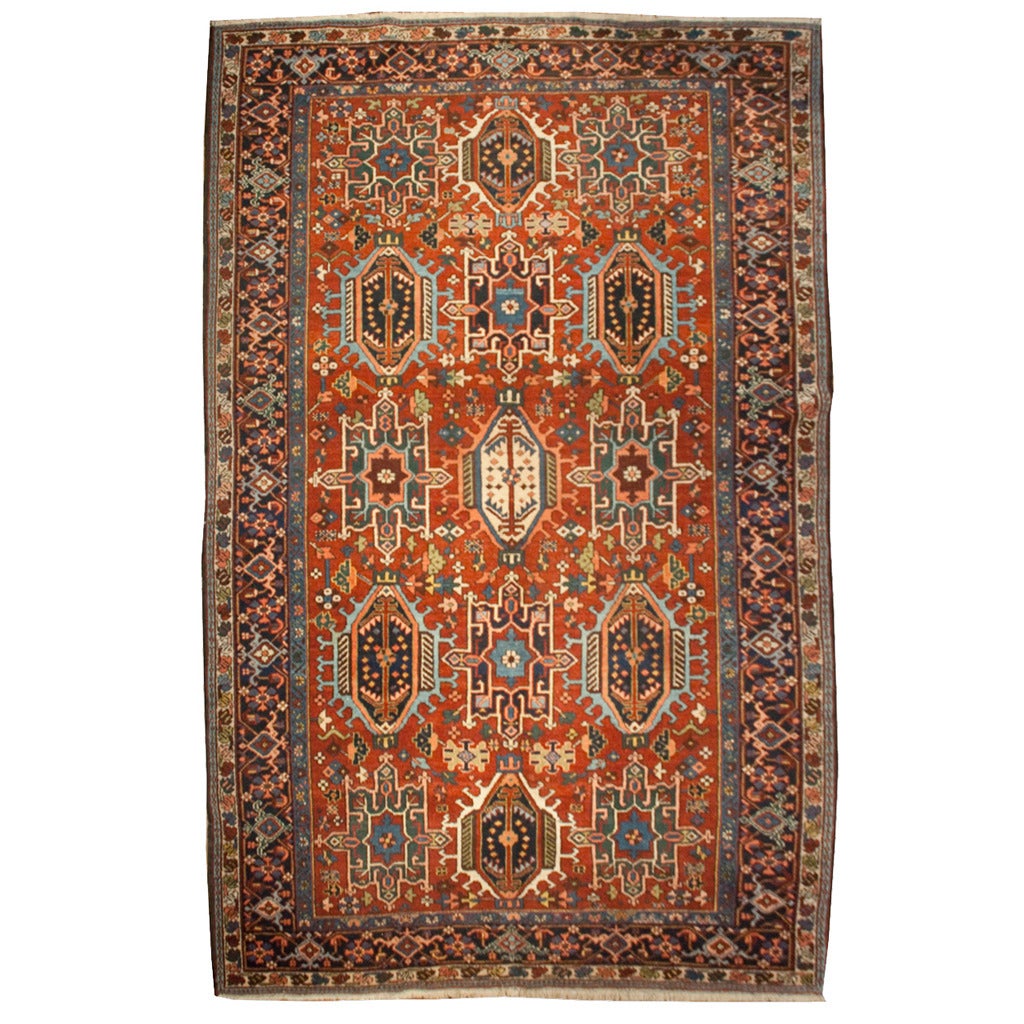 Early 20th Century Karaja Heriz Rug For Sale