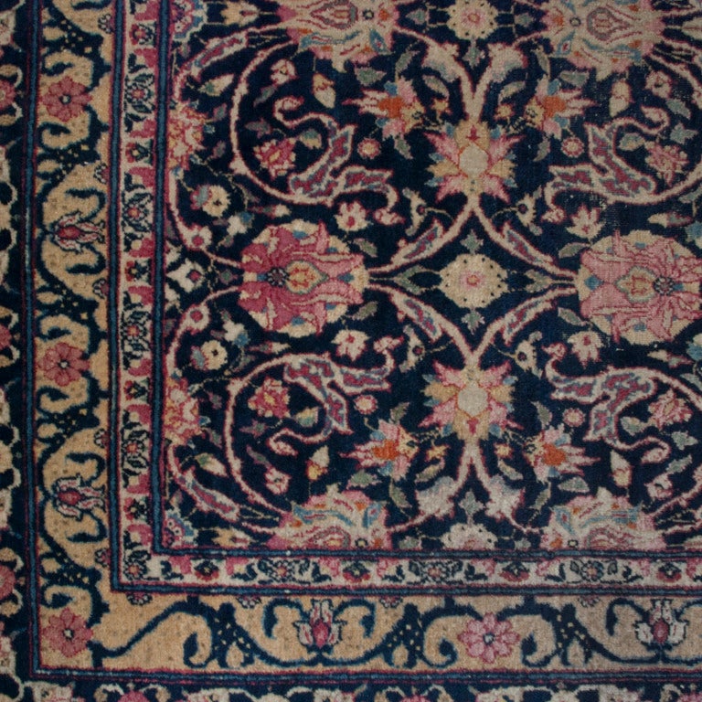 Vegetable Dyed 19th Century Kermanshah Carpet For Sale
