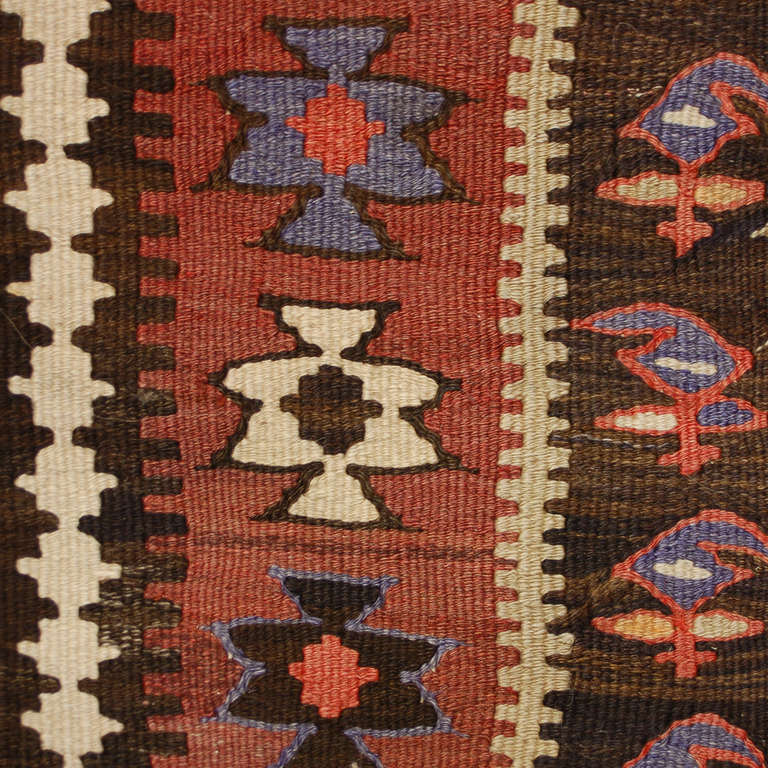 Early 20th Century Persian Shahsevan Kilim Runner In Excellent Condition In Chicago, IL