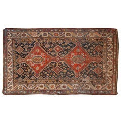 Antique Early 20th Century Ghashghaei Carpet, 4' x 8'