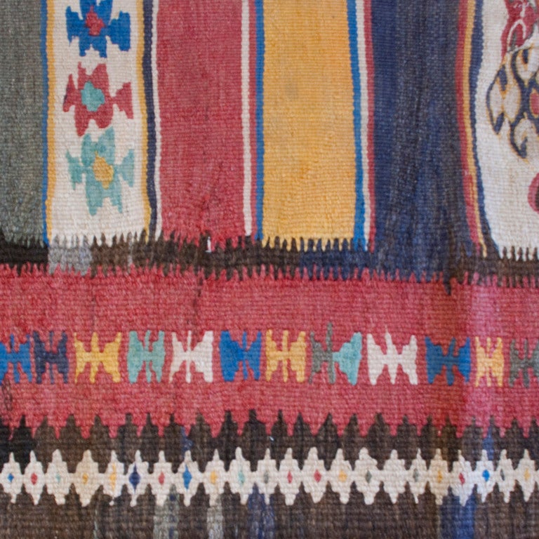 Persian Early 20th Century Zarand Kilim Carpet For Sale