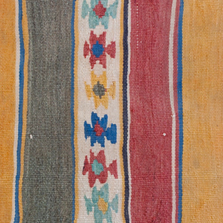 Vegetable Dyed Early 20th Century Zarand Kilim Carpet For Sale