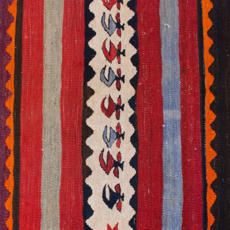 Persian Early 20th Century Zarand Kilim Carpet For Sale