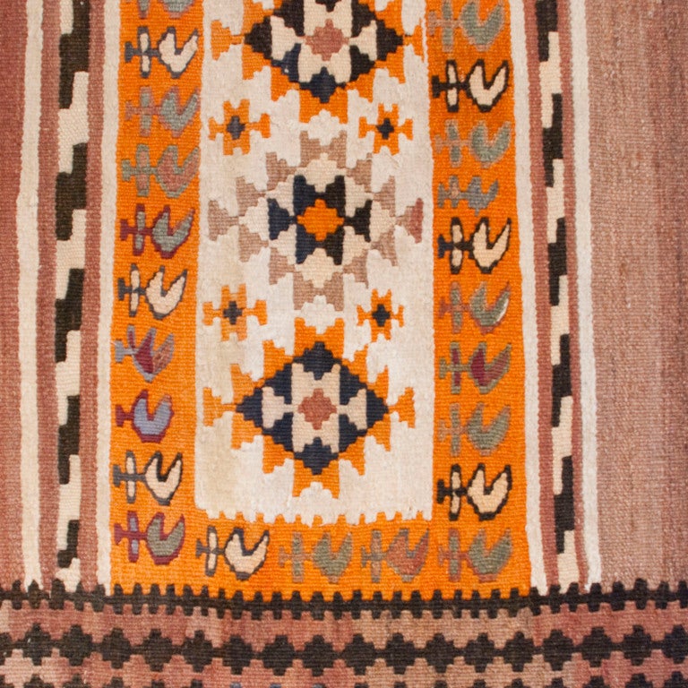 Persian Early 20th Century Zarand Kilim Carpet For Sale