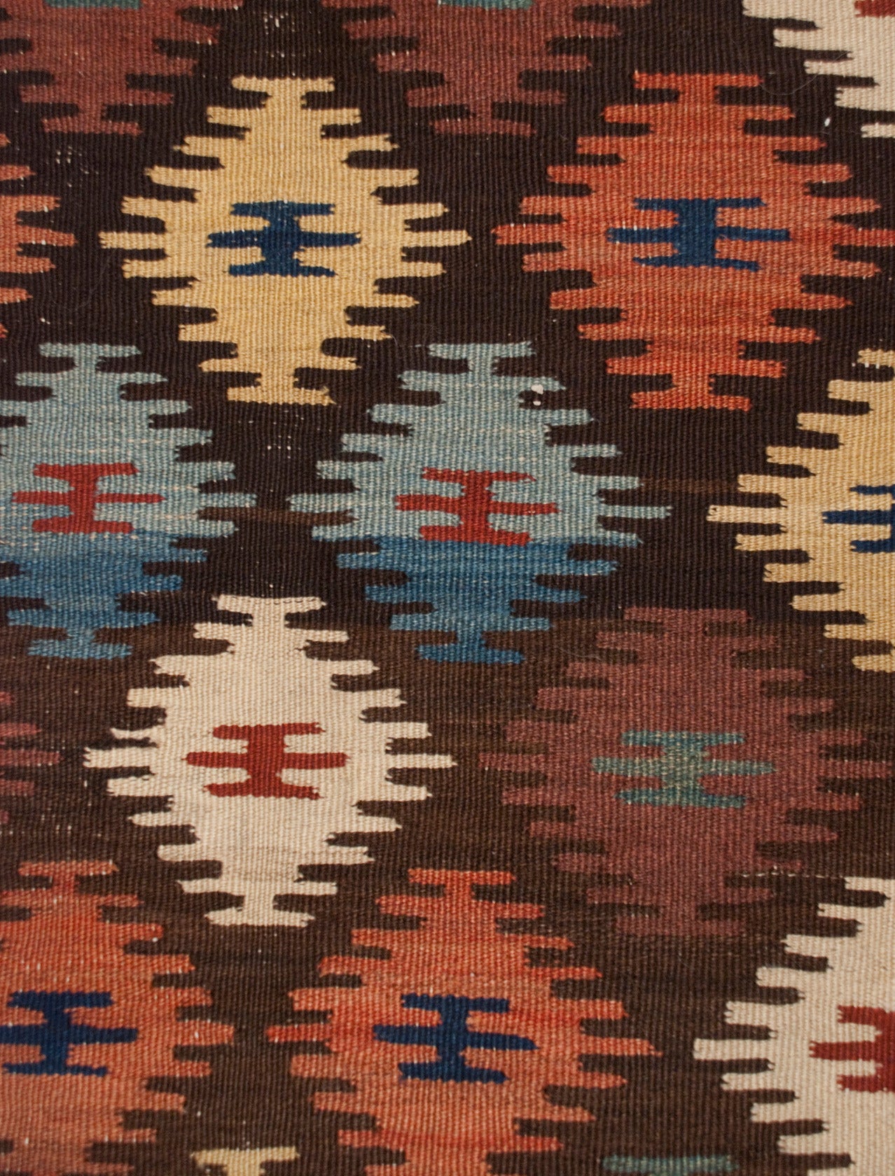 Vegetable Dyed Early 20th Century Harseen Kilim Runner For Sale