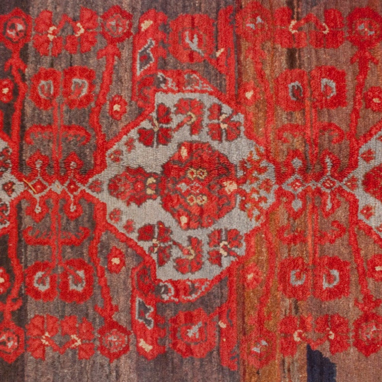 An early 20th century Turkish Anatolian carpet with five central medallions amidst a field of vines, surrounded by a contrasting floral border.

Measures: 5' x 9'9