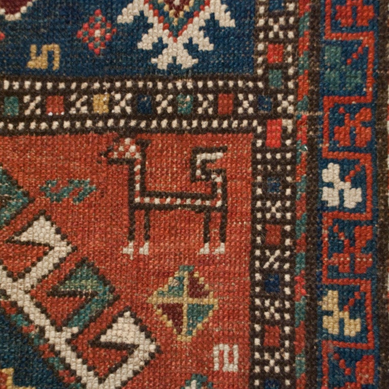 Vegetable Dyed 19th Century Kazak Carpet Runner