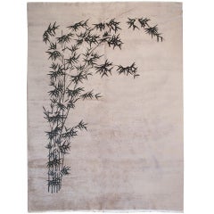 Chinese Art Deco Rug with Bamboo