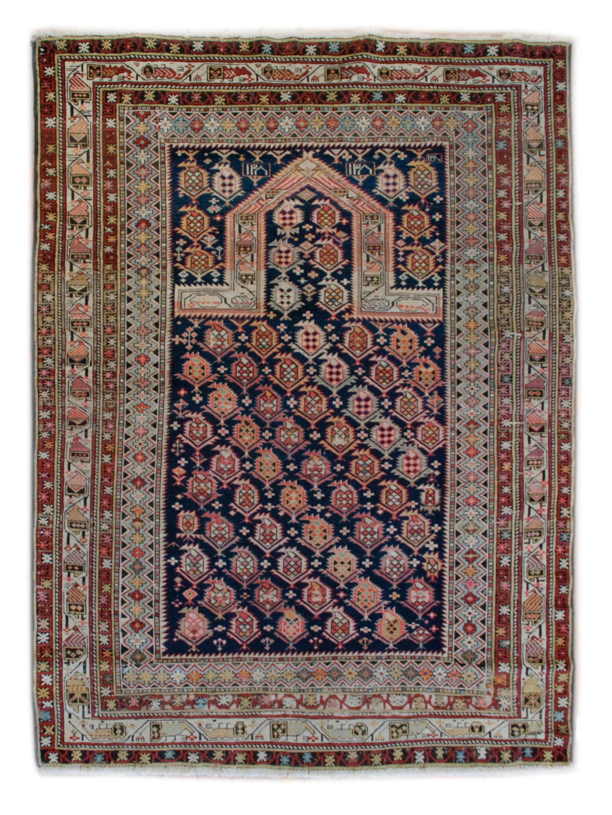 Late 19th Century Shirvan Prayer Rug For Sale