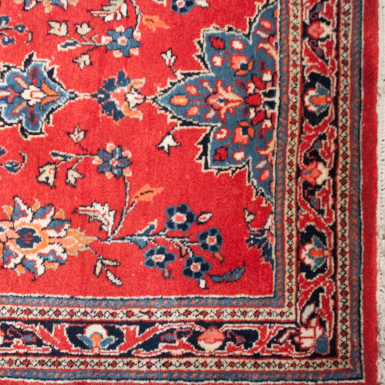 An early 20th century Persian Sarouk carpet runner of exceptional length and wonderful floral motif on a crimson background and contrasting border.

Reza's Rug Gallery #:  R5206


Keywords: Rug, carpet, textile, Persian, Azeri, Heriz, tribal,
