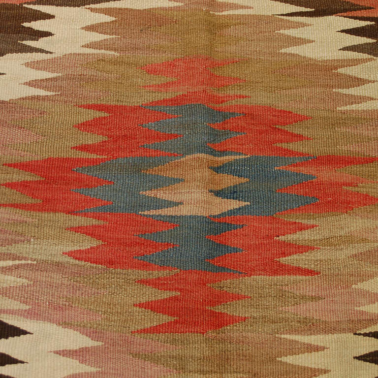 Early 20th Century Persian Kilim Runner For Sale 1