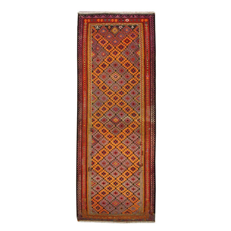 Early 20th Century Persian Kilim Runner For Sale