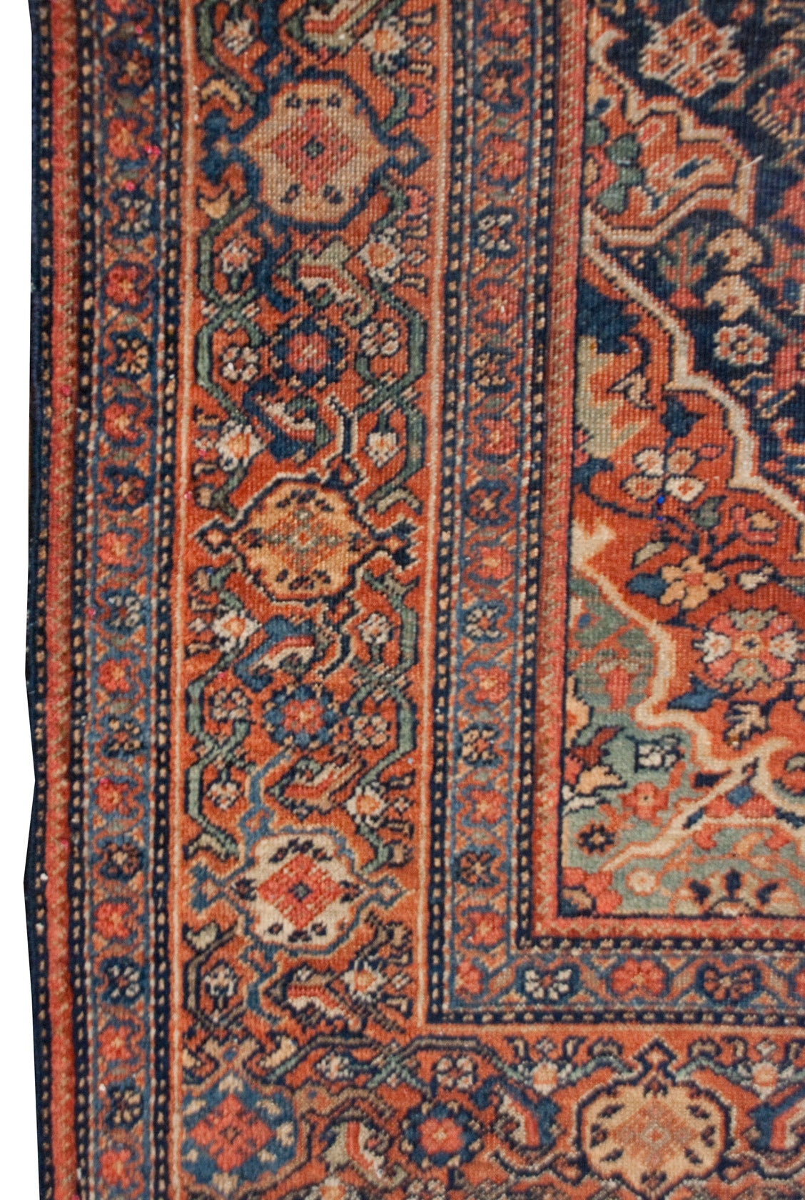 Vegetable Dyed Early 20th Century Sarouk Farahan Rug For Sale
