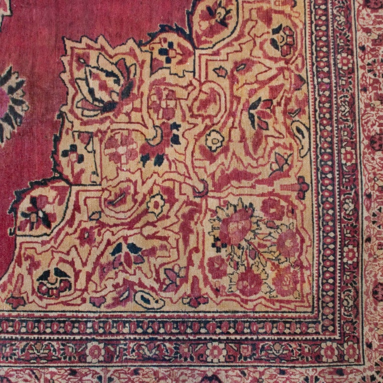 Vegetable Dyed Early 20th Century Persian Kirmanshah Carpet For Sale