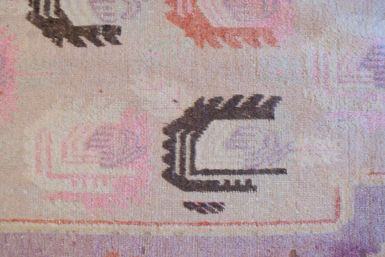 Wool Antique Samarkand Rug, 4'8