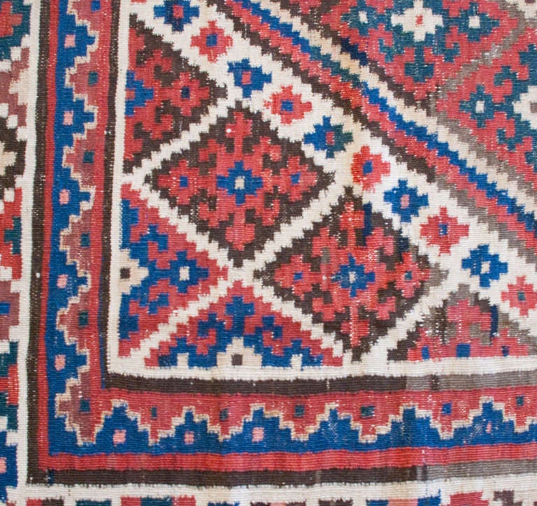 Wool Antique Bakhtiari Kilim Rug For Sale