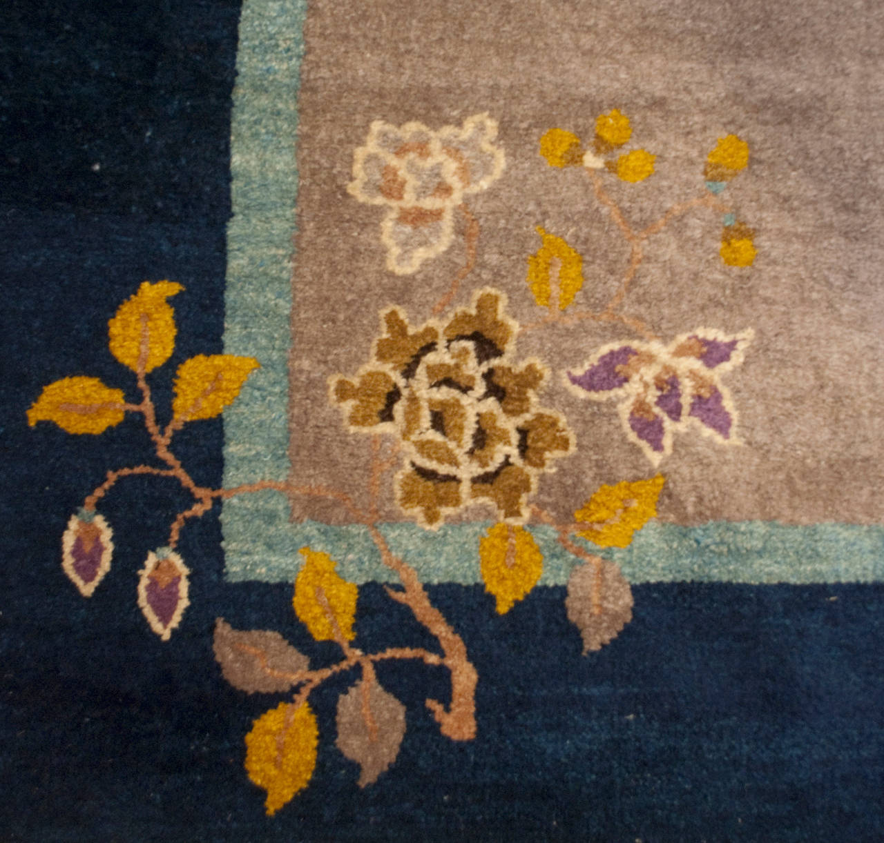 Vegetable Dyed Early 20th Century Chinese Peking Rug For Sale