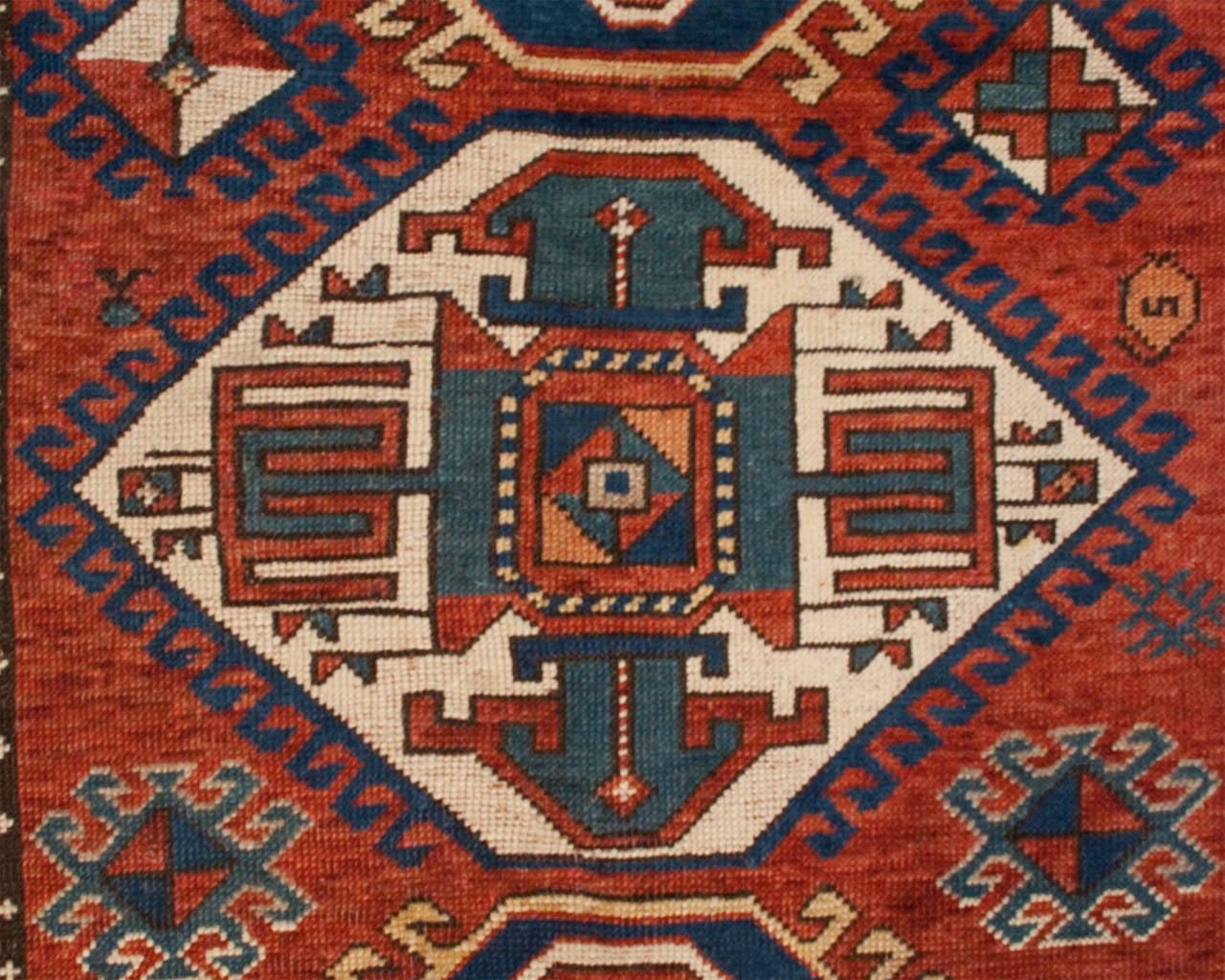 Asian 19th Century Kazak Rug For Sale