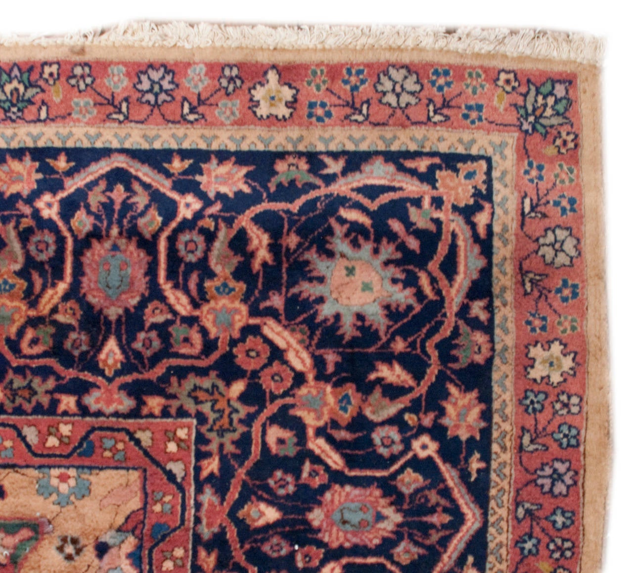 Vegetable Dyed 19th Century Agra Rug For Sale