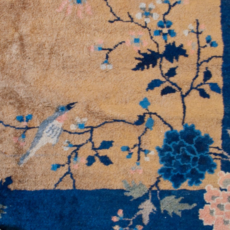 An early 20th century Chinese Feti Art Deco carpet with multiple vases with flowers on a cream background surrounded by a floral and indigo border.

Reza's Rug Gallery #:  CH77


Keywords:  Carpet, rug, Oushak, Perisan, Heriz, Tabriz,