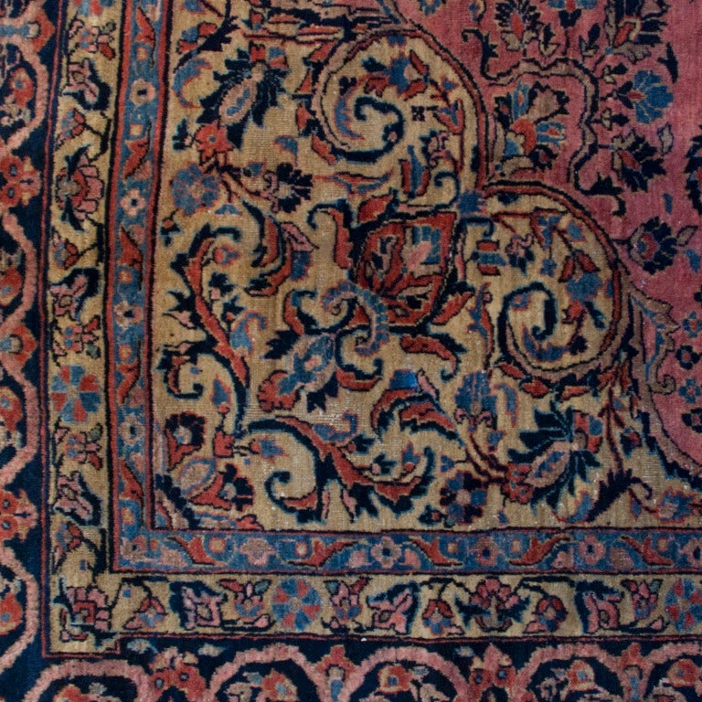 Persian Antique Sarouk Carpet For Sale