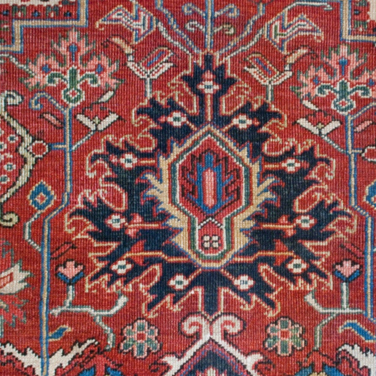 Wool Early 20th Century Heriz Carpet
