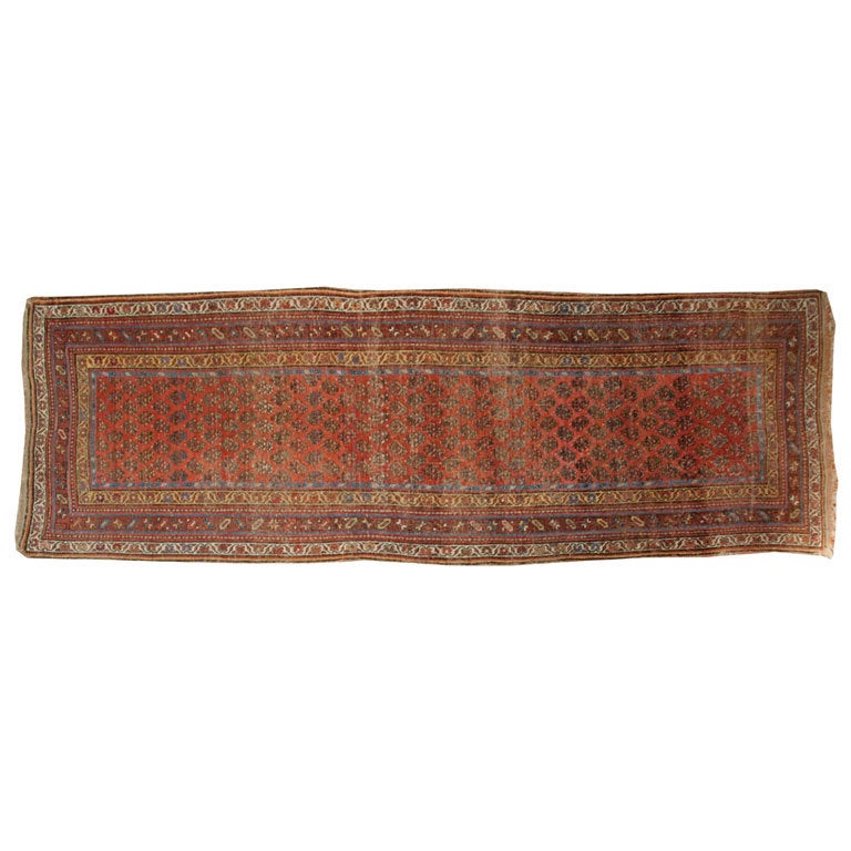 Antique Seraband Carpet Runner, 3'9" x 9'8" For Sale