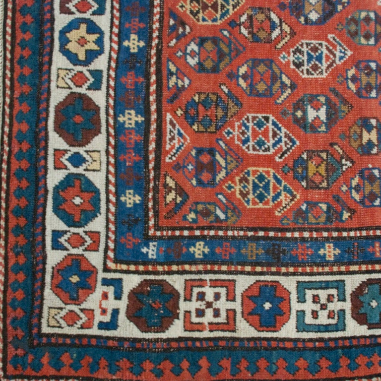 Vegetable Dyed Antique Ganjeh Carpet Runner For Sale