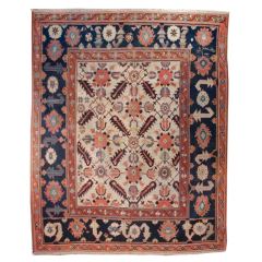 Antique 19th Century Bakhshayesh Carpet, Signed and Dated, 7'5" x 9'5"