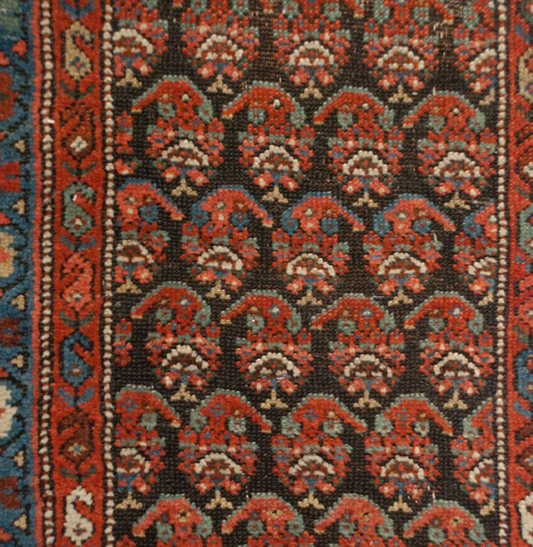 Wool Early 20th Century Malayer Runner For Sale