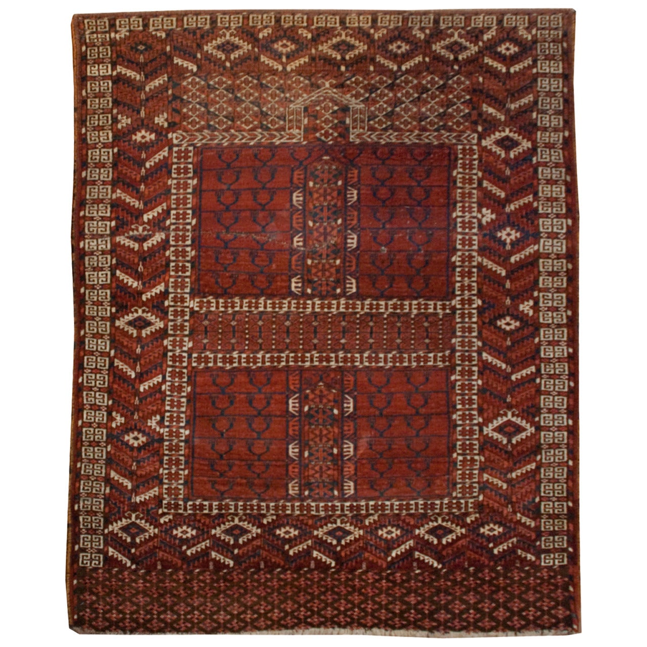 Tapis de prière turkmène du XIXe siècle