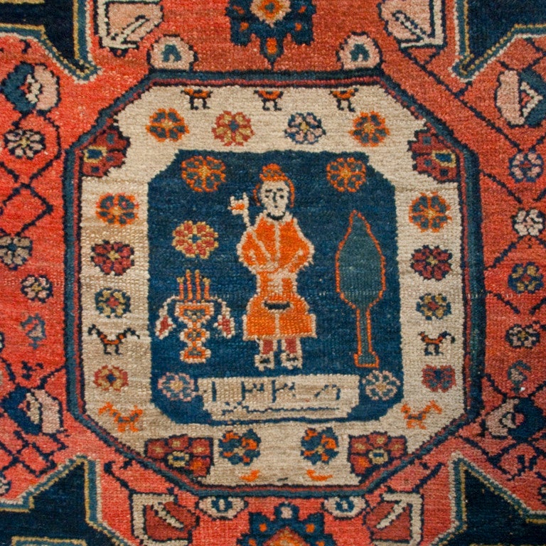 Vegetable Dyed 19th Century Persian Zanjan Carpet Runner For Sale