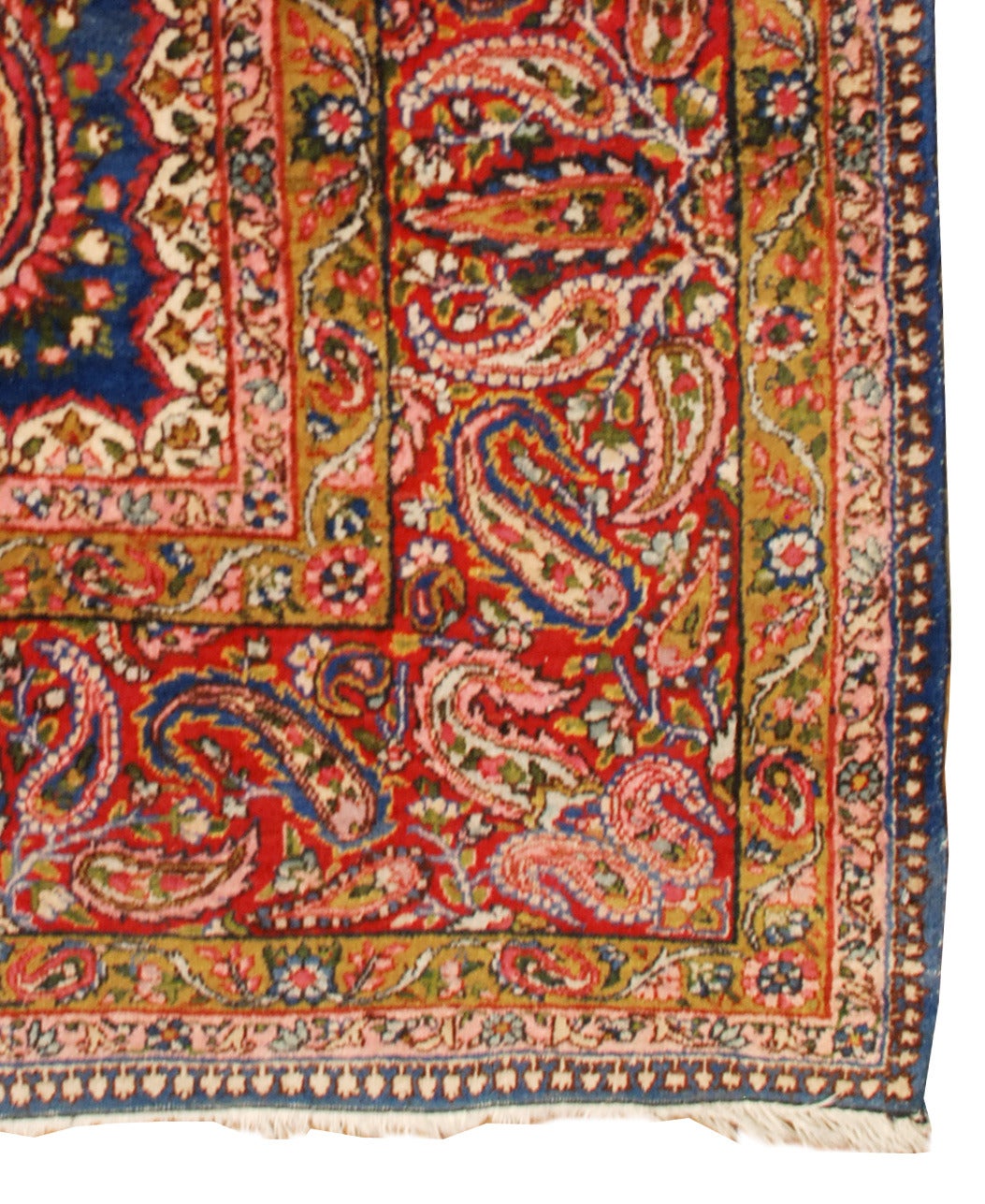 Wool Early 20th Century Kirman Rug For Sale