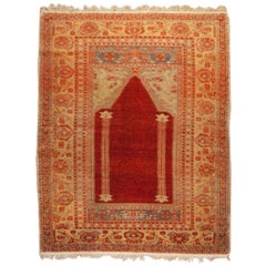 Early 20th Century Oushak Prayer Rug