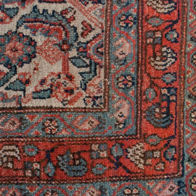 Vegetable Dyed 19th Century Semmeh Herati Carpet For Sale