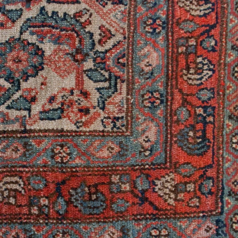 Tintura vegetale Tappeto Semmeh Herati del XIX secolo in vendita