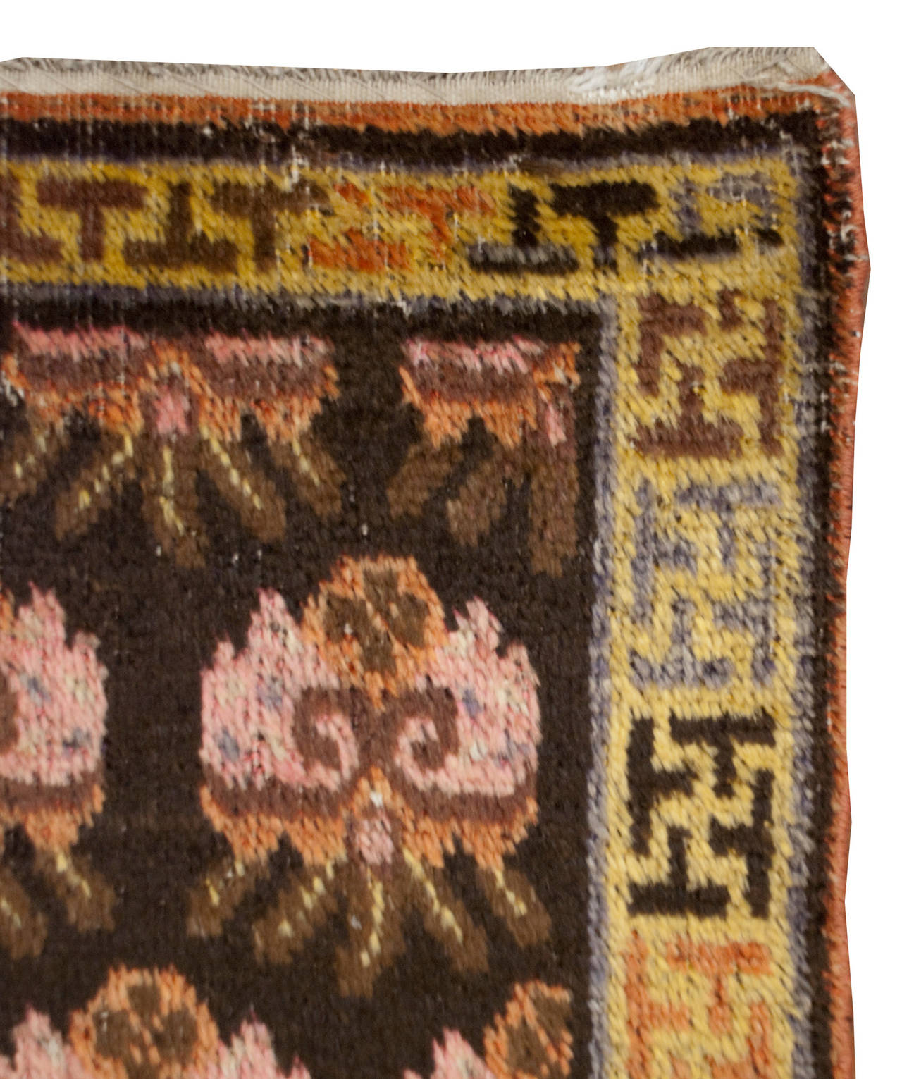 Vegetable Dyed Early 20th Century, Khotan Rug For Sale