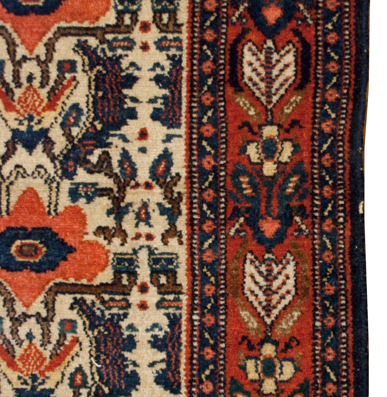 Vegetable Dyed Early 20th Century Senneh Rug For Sale