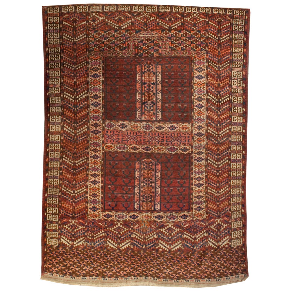 Early 20th Century Prayer Rug For Sale