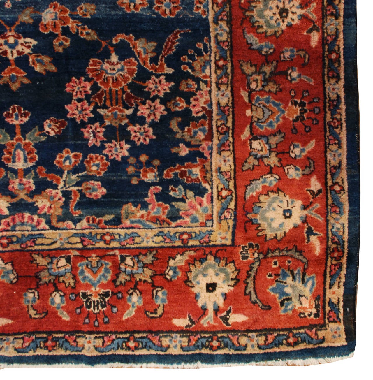 Vegetable Dyed Early 20th Century Lilihan Rug For Sale