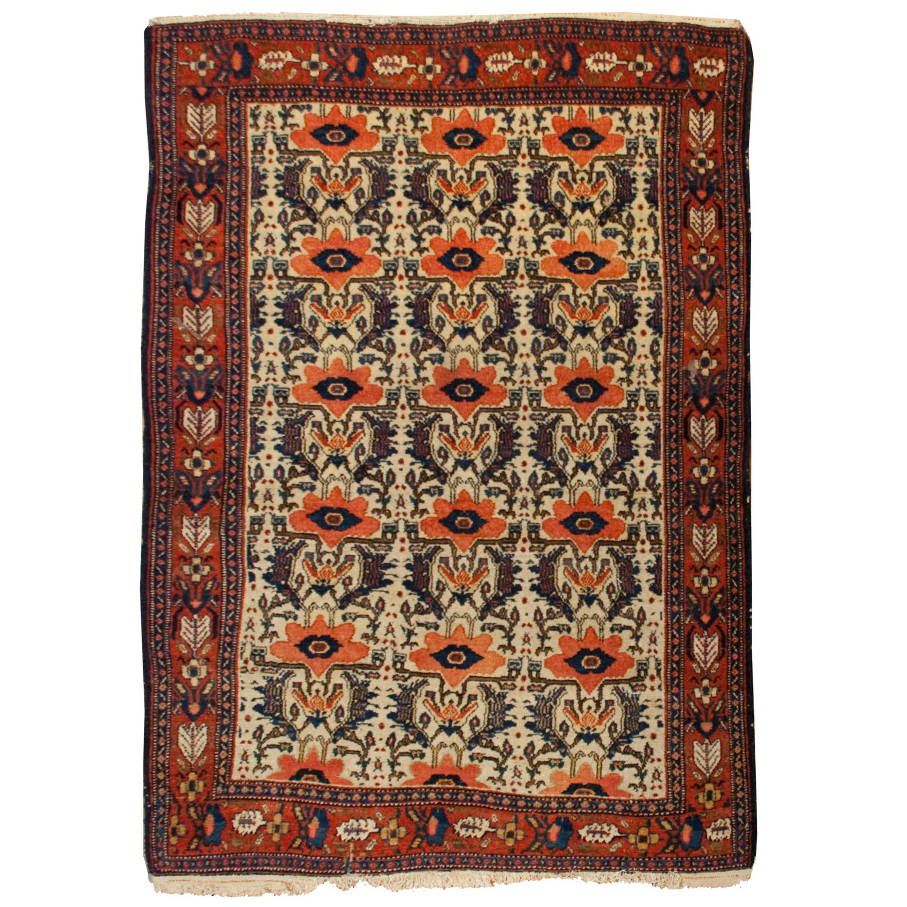 Early 20th Century Senneh Rug For Sale